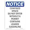 Signmission OSHA Sign, Confined Space Do Not Enter Without, 10in X 7in Rigid Plastic, 7" W, 10" H, Portrait OS-NS-P-710-V-10780 - alternate 1